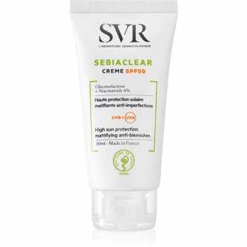 SVR Sebiaclear crema matifiere protectoare pentru ten gras cu imperfectiuni SPF 50