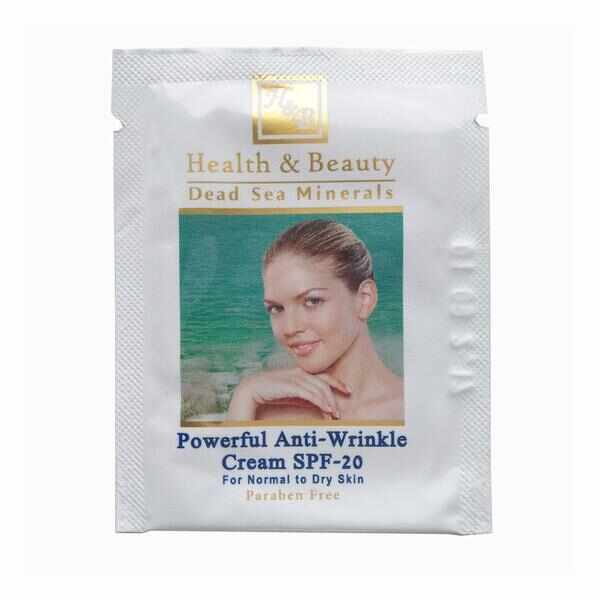Mostra Crema Puternic Antirid, Health and Beauty Dead Sea, 3 ml, SPF 20