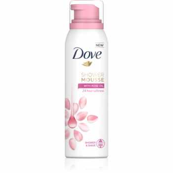 Dove Rose Oil spumă pentru duș 3 in 1