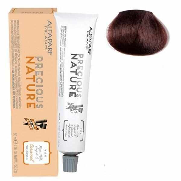Vopsea Demi-permanenta - Alfaparf Milano Precious Nature Hair Color, nuanta 7.53 Biondo Medio Mogano Dorato