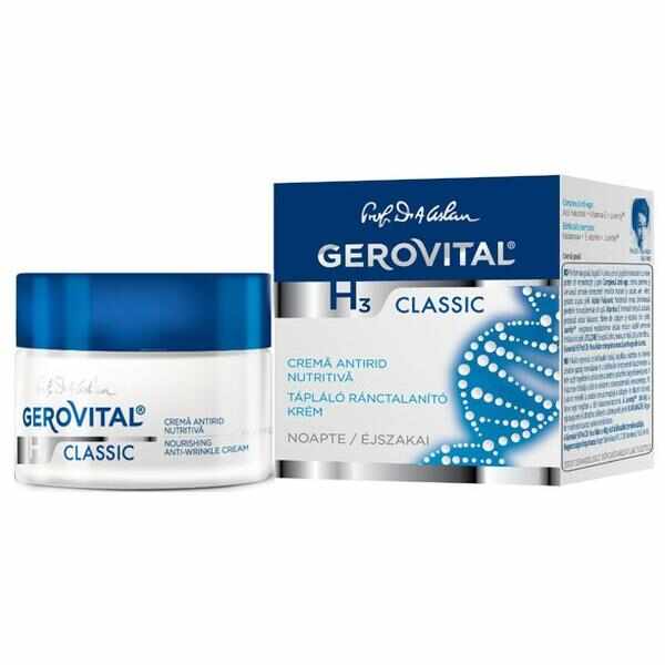 Crema Antirid Nutritiva de Noapte - Gerovital H3 Classic Nourishing Anti-Wrinkle Cream, 50ml
