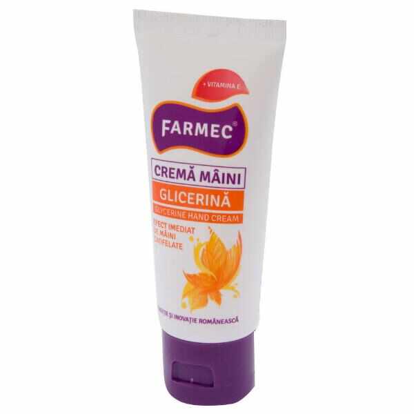 Crema Maini Glicerina - Farmec Glycerine Hand Cream, 40ml