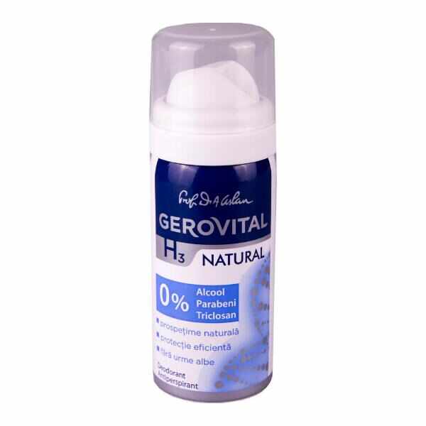 Deodorant Antiperspirant Gerovital H3 Evolution - Natural, 40ml