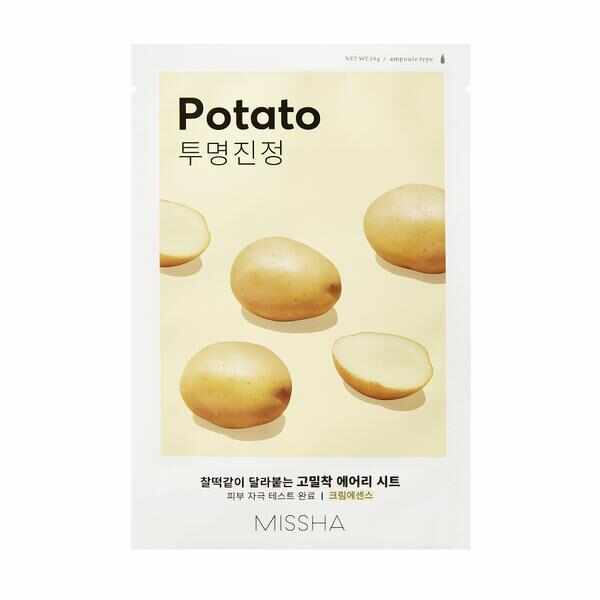 Masca cu extract de cartof – luminozitate Airy Fit Sheet Mask (Potato), Missha, 19g