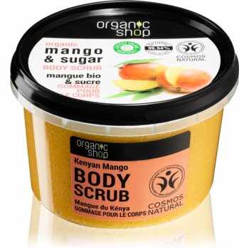 Organic Shop Body Scrub Mango & Sugar exfoliant corporal pentru piele mătăsoasă și netedă