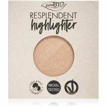 puroBIO Cosmetics Resplendent Highlighter crema de strălucire rezervă