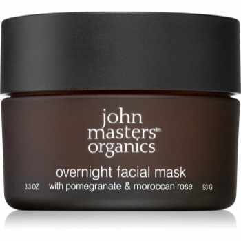 John Masters Organics Pomegranate & Moroccan Rose Overnight Facial Mask mască iluminatoare de noapte