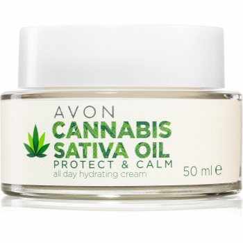 Avon Cannabis Sativa Oil Protect & Calm cremă hidratantă cu ulei de canepa