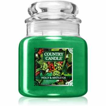 Country Candle Holly & Mistletoe lumânare parfumată