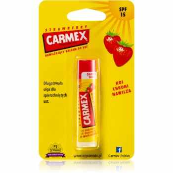 Carmex Strawberry balsam pentru buze cu efect hidratant SPF 15