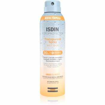 ISDIN Transparent Spray Wet Skin spray transparent pentru bronzare SPF 30