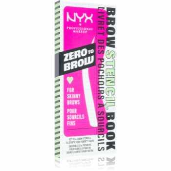 NYX Professional Makeup Zero To Brow Stencil Book șabloane pentru sprâncene