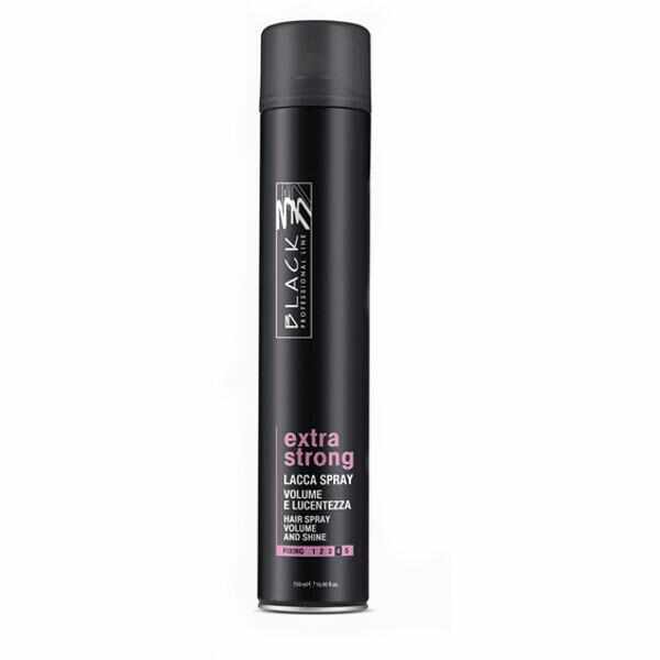 Spray Volum si Stralucire Putere 4 - Black Professional Line Extra Strong Hairspray Volume and Shine, 500ml