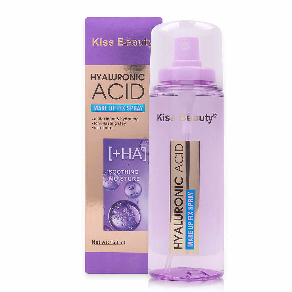 Spray Fixare Machiaj cu Acid Hialuronic Kiss Beauty , 150ml