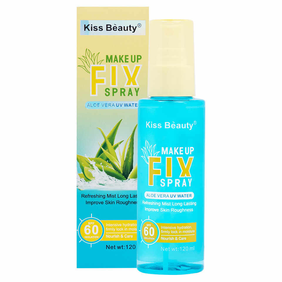 Spray Fixare Machiaj SPF 60 Aloe Vera, Kiss Beauty 120ml
