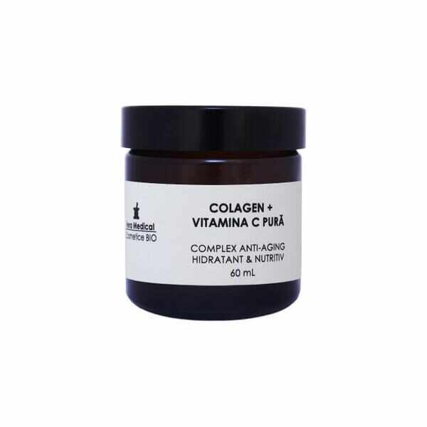 Complex anti-aging hidratant si nutritiv Colagen + Vitamina C pura, Hera Medical Cosmetice BIO, 60 ml