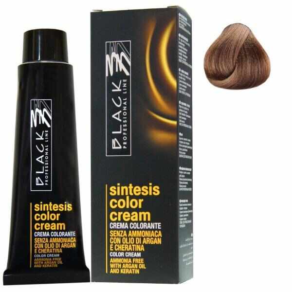 Vopsea Crema Demi-permanenta - Black Professional Line Sintesis Color Cream, nuanta 7.06 Warm Medium Blond, 100ml