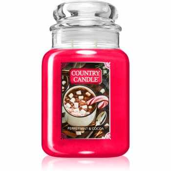 Country Candle Peppermint & Cocoa lumânare parfumată