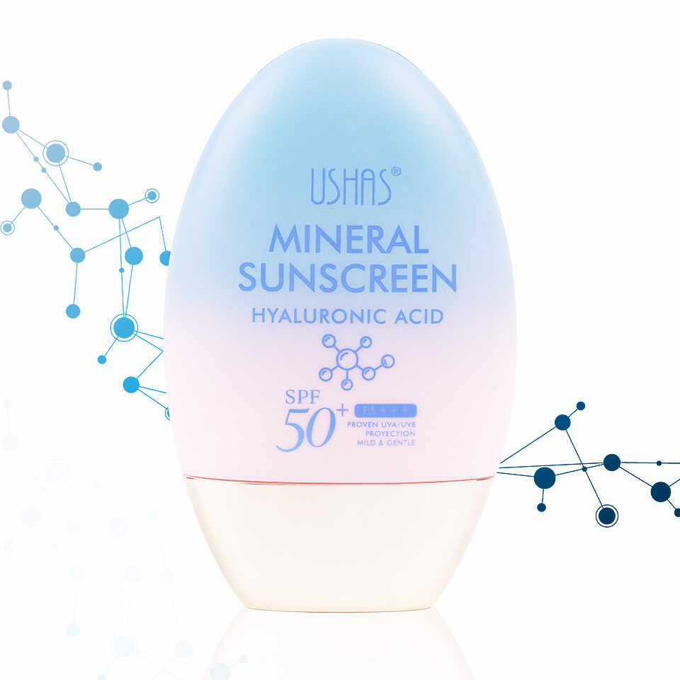 Crema Protectie Solara Minerala SPF50 Hyaluronic Acid, Ushas