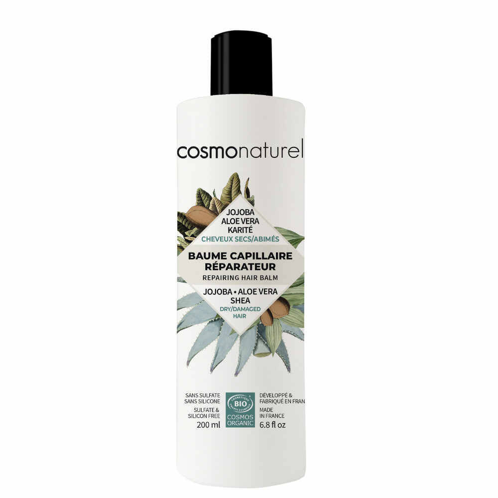 Balsam de păr organic reparator pentru păr uscat/deteriorat, 200ml, Cosmo Naturel