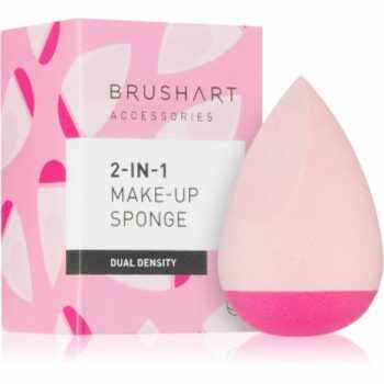 BrushArt Make-up Sponge 2-in-1 Dual density burete precizie pentru fond de ten 2 in 1