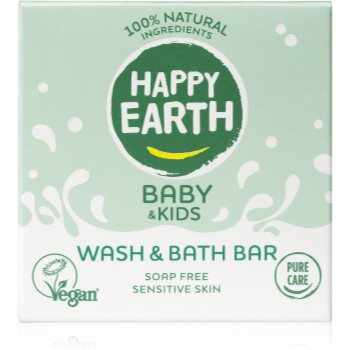 Happy Earth 100% Natural Wash & Bath Bar săpun solid pentru copii
