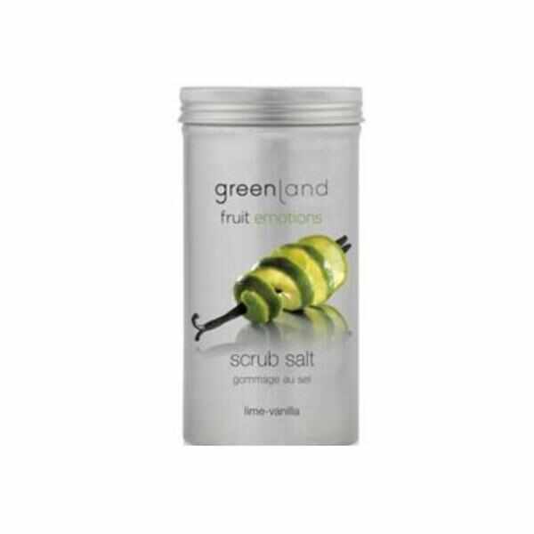 Sare exfolianta, cu lamaie verde si vanilie, Greenland, 400 gr