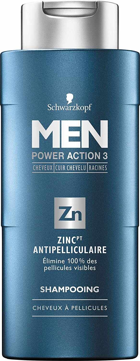Sampon Schwarzkopf Men Power Action 3 Zinc Antipelliculaire, 50ml