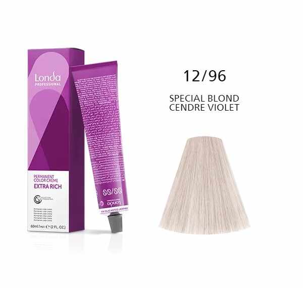 Vopsea permanenta Londa Professional 12/96, Blond Special Perlat Violet, 60ml