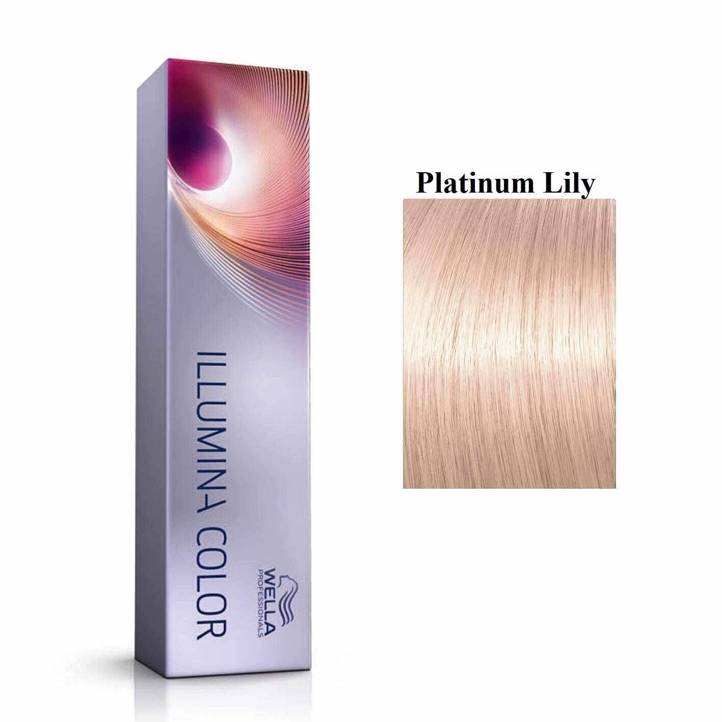 Vopsea permanenta Wella Professionals Illumina Color Platinum Lily, Blond Platina Roz, 60ml