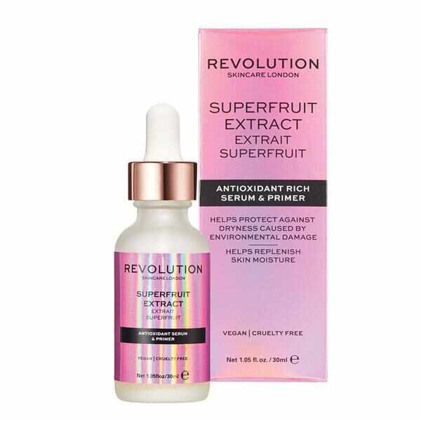 Ser pentru fata, Makeup Revolution, Skincare Superfruit Extract, Antioxidant Rich Serum & Primer, 30 ml