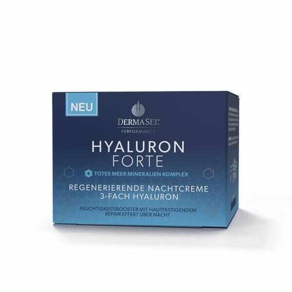 Crema de noapte faciala regeneranta cu acid hialuronic forte si minerale Dermasel 50 ml