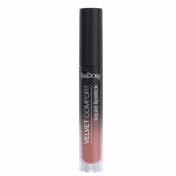 Ruj de Buze Lichid - Velvet Comfort Liquid Lipstick Isadora 4 ml, nuanta 52 Coral Rose