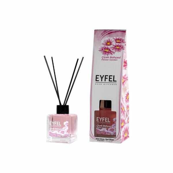 Odorizant camera Eyfel cu betisoare aroma Flori de gradina 120 ml