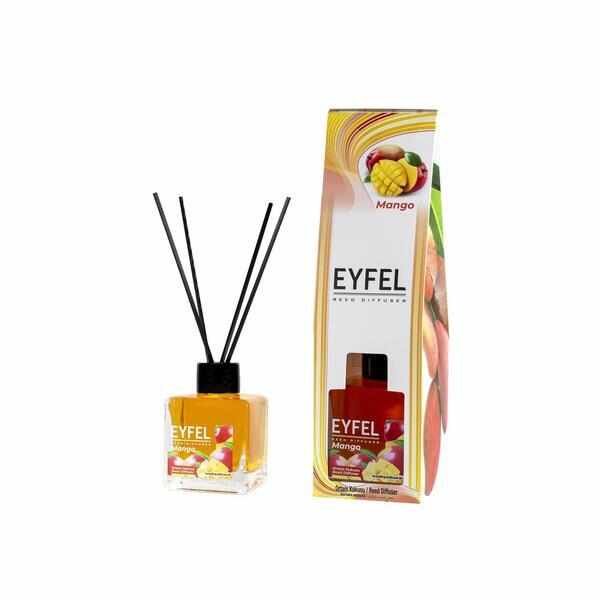 Odorizant camera Eyfel cu betisoare aroma Mango 120 ml