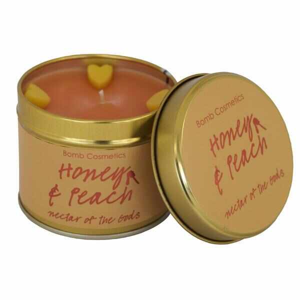 Lumanare parfumata Honey & Peach, 200g - Bomb Cosmetics