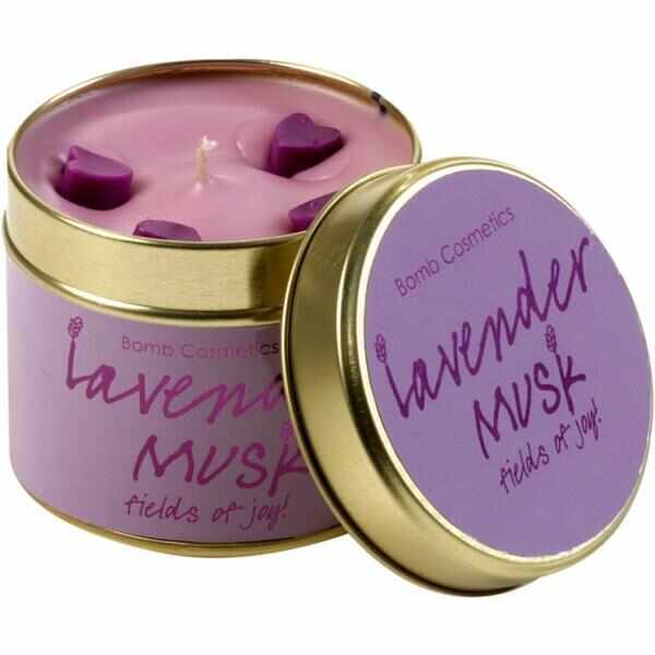 Lumanare parfumata Lavender Musk, 200g - Bomb Cosmetics