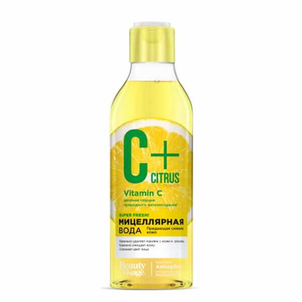Apa Micelara cu Efect de Stralucire C+ Citrus Fitocosmetic, 245 ml