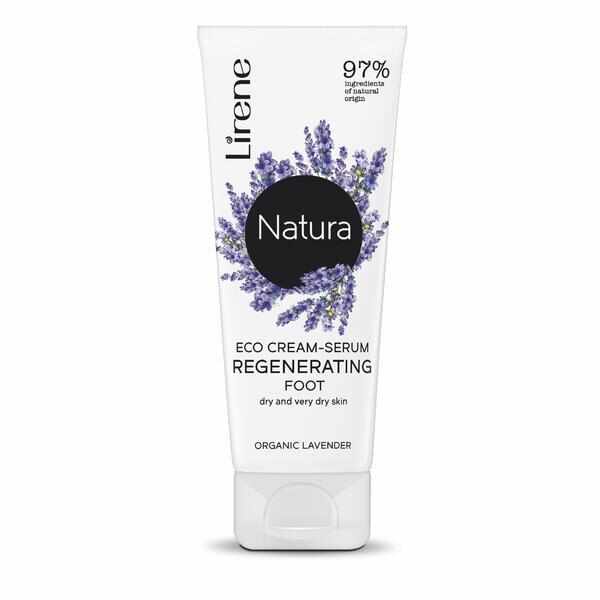 Crema-ser regeneratoare ECO pentru picioare Lirene Natura, cu extract de lavanda de natura organica, 75 ml