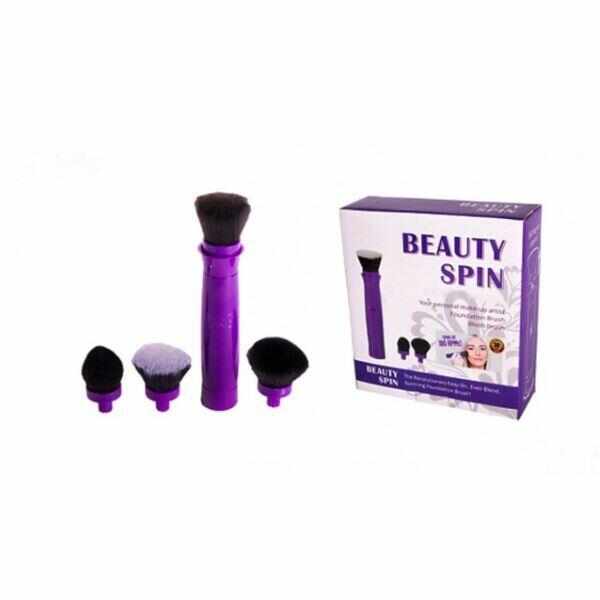 Set pensula Beauty Spin electronica pentru make-up, mov