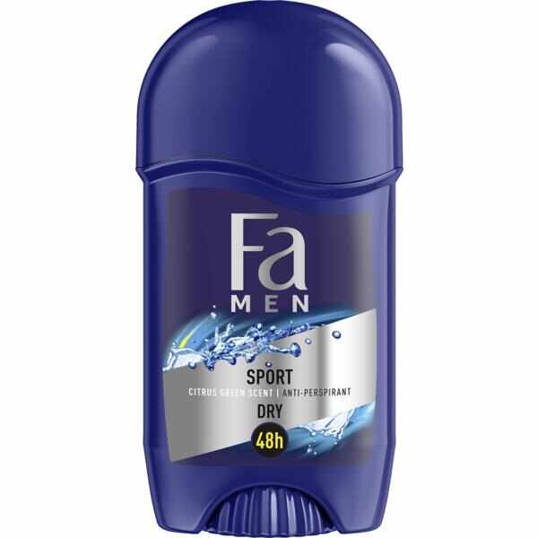 Deodorant Stick Antiperspirant pentru Barbati Sport Dry 48h Fa Men, 50 ml