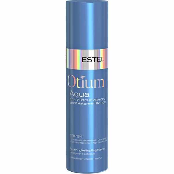 Spray antistatic cu keratina pentru hidratarea intensa a parului Estel Otium Aqua, 200 ml