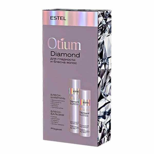 Set cadou ingrijire pentru par netezire si luciu Estel Otium Diamond (Sampon 250ml + Balsam 200ml)