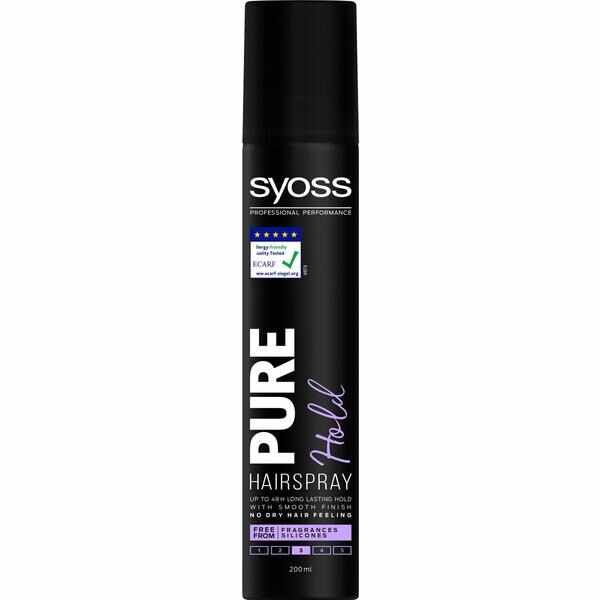Spray Fixativ cu Fixare Medie - Syoss Professional Performance Pure Hold Hairspray, 200 ml