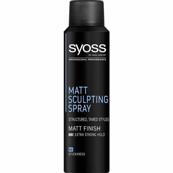 Spray pentru Coafat cu Efect Mat si Fixare Puternica - Syoss Professional Performance Matt Sculpting Spray Matt Finish Extra Strong Hold, 200 ml