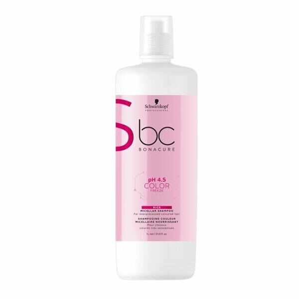 Sampon Micelar Nutritiv pentru Par Vopsit - Schwarzkopf BC Bonacure pH 4.5 Color Freeze Rich Micellar Shampoo, 1000ml