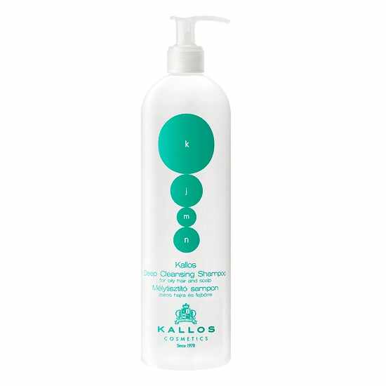 Sampon pentru Par Gras - Kallos KJMN Deep Cleansing Shampoo for Oily Hair and Scalp 500ml