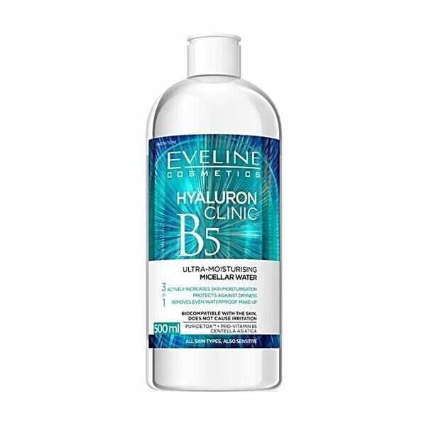 Apa micelara, Eveline Cosmetics Hyaluron Clinic, B5, 500 ml