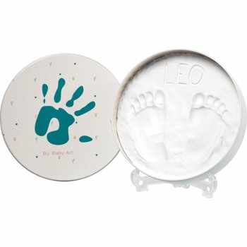 Baby Art Magic Box Round Essentials set de mulaj pentru amprentele bebelușului