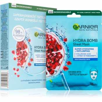 Garnier Skin Naturals Moisture+Aqua Bomb mască textilă superhidratantă, de umplere facial